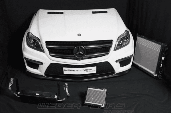 OEM Mercedes X166 GL63 AMG V8 радиатор преден пакет капак броня фарове - Изображение 4